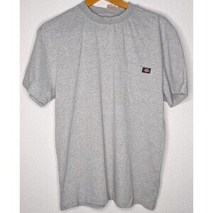 Dickies Light Grey Basic Pocket Cotton Tee Shirt Size M Men's (330m)
